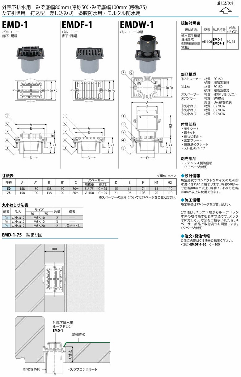 EZC | 鋳鉄製ルーフドレン | カネソウ株式会社 建設用金属製品の