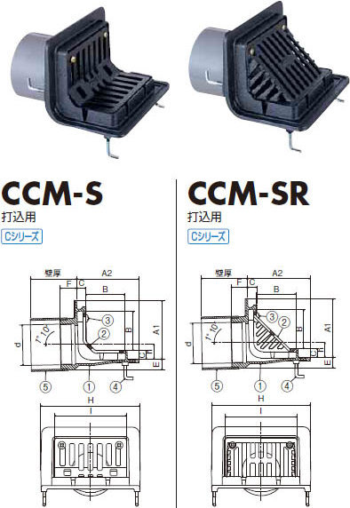 コーナードレン Cシリーズ CCM-S・CCM-SR