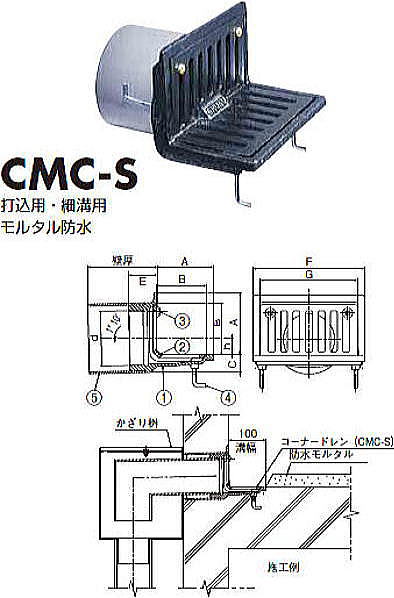 細溝用コーナードレン CMC-S